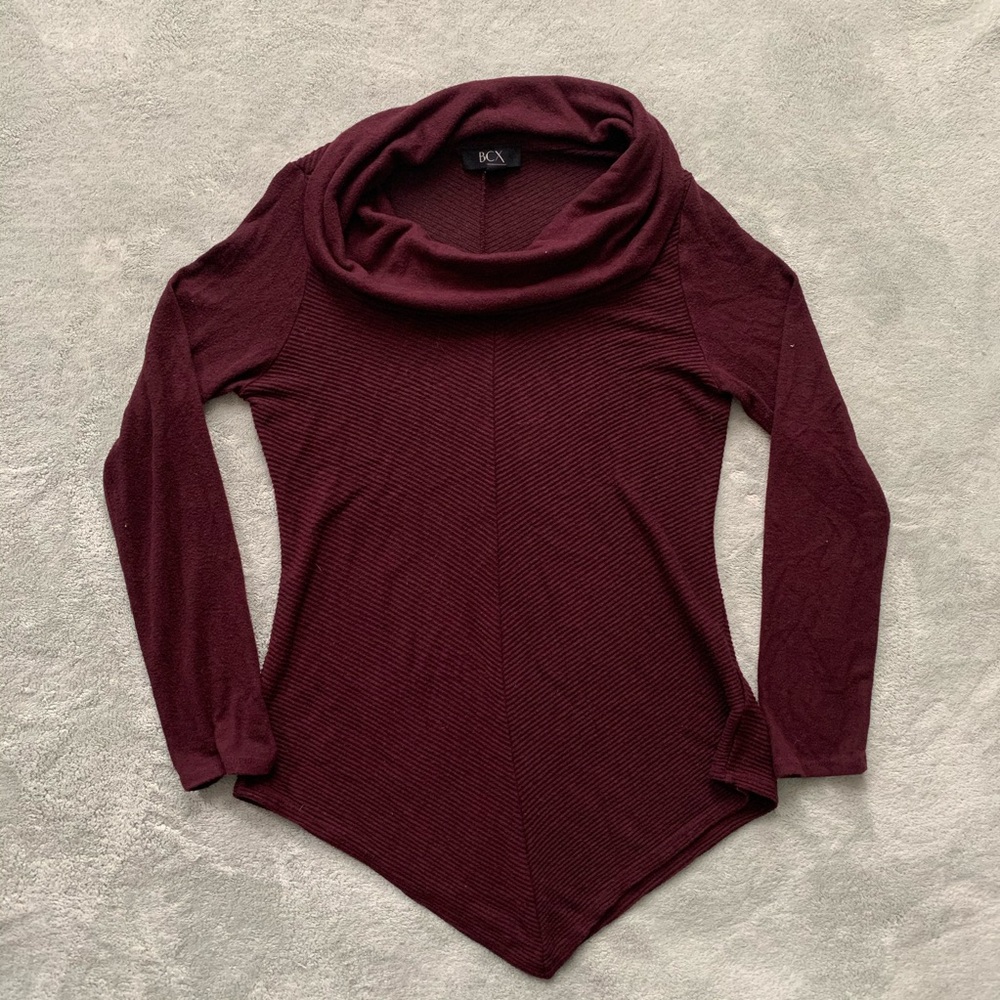 Burgundy lounge swing turtleneck